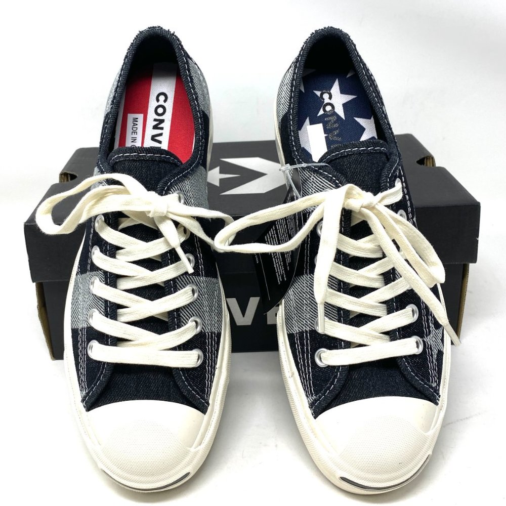 🌿Sale🌿 Converse Jack Purcell Low Canvas Black White Men’s Size 9.5 167830C - Picture 5 of 10